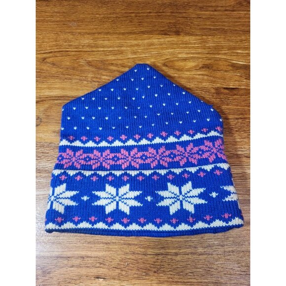 Vintage Stowe Woolens Beanie Nordic Wool Hat Ski Cap Green Or Blue 80’s - Picture 1 of 3